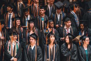 Graduates during the diploma ceremony