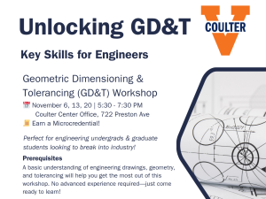 Unlocking GD&T Flyer with the Coulter "V" logo