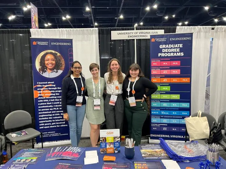 Student group photo at a recruitment event
