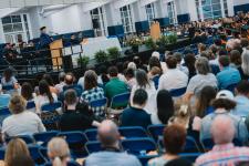 View of the audience