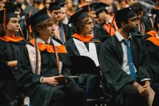 Students seated during the diploma ceremony