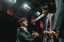 A student receives their diploma