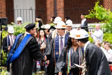 Students and faculty as the ceremony begins