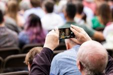 A family member takes video