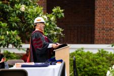 Chair Devin Harris concludes the ceremony