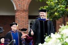 Faculty members enter the ceremony