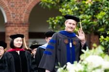 Faculty members enter the ceremony