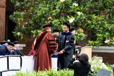 Student receives their diploma