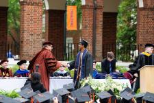 Student receives their diploma