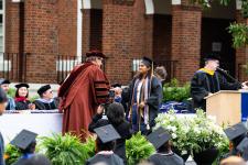 Student receives their diploma