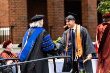 Student receives their diploma