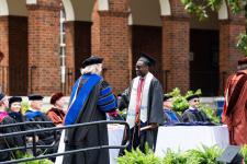 Student receives their diploma