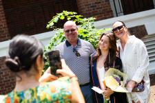 Students celebrate with family