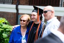 Students celebrate with family