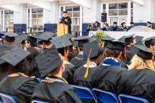 Students seated during the diploma ceremony