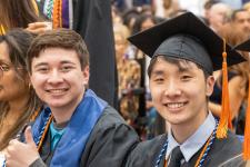 Students seated at the diploma ceremony