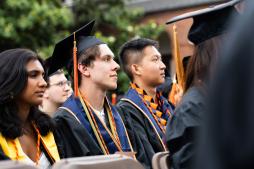 Students seated during the ceremony