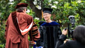 Student receives their diploma