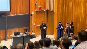 Students receive their diplomas