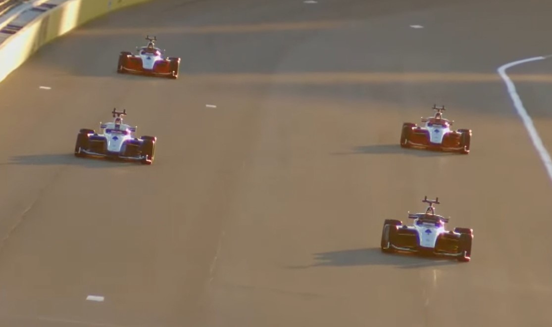 Indy Autonomous Challenge and CES hosted the four-car autonomous demonstration at Las Vegas Motor Speedway.