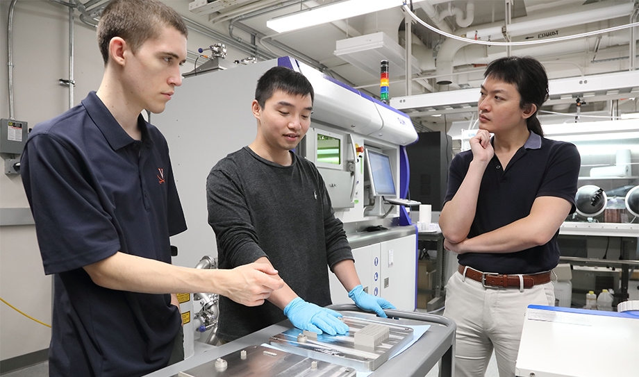 Ji Ma and two students, Thomas Domer and Wenhao Lin