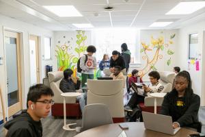 Students gathered in UVA's Center for Diversity in Engineering