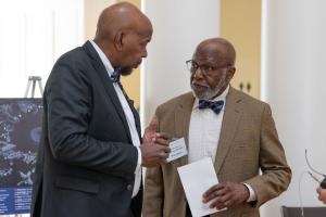 Dr. Cato T. Laurencin converses with Wesley L. Harris, Ph.D.