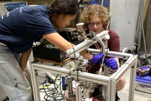 Annabel Li and Jackson Glass working on VTV