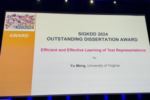 Image of slide showing award at conference