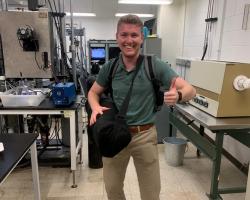Patrick in the Burns Lab