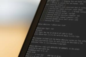 lines of code on a screen