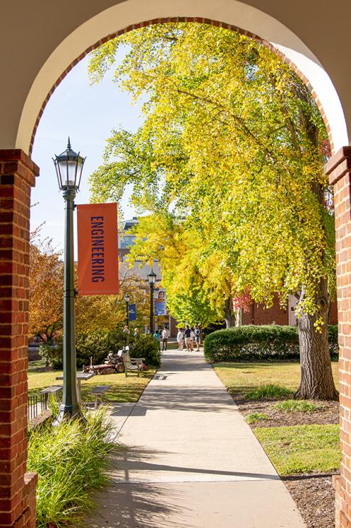 view through arches at Darden Court