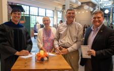 People at a celebratory reception