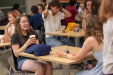 Students at the brunch