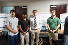 A student group presents their project
