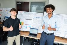 students display their project at the expo