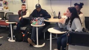 Students in the Lighthouse entrepreneurship space
