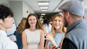 students talk about their projects